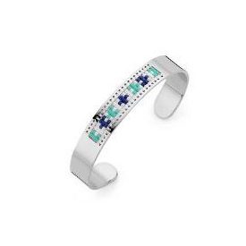 Victoria Ezüst színű színes köves karkötő