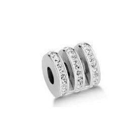 Victoria Ezüst színű fehér köves medál