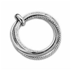 Victoria Ezüst színű fehér köves medál