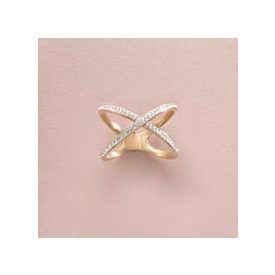 Victoria Rose gold színű fehér köves gyűrű