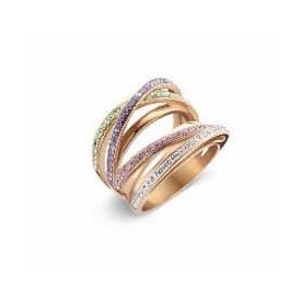 Victoria Rose gold színű színes köves gyűrű