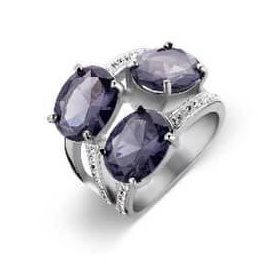 Victoria Ezüst színű kék köves gyűrű