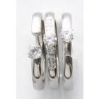 Victoria Ezüst színű fehér köves 3-as gyűrű szett