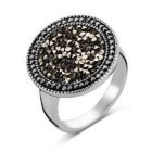 Victoria Ezüst színű fekete köves gyűrű