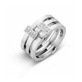 Victoria Ezüst színű fehér köves gyűrű