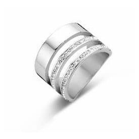 Victoria Ezüst színű fehér köves gyűrű