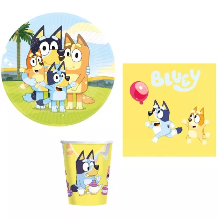 Bluey Joke party szett 32 db-os 23 cm-es tányérral