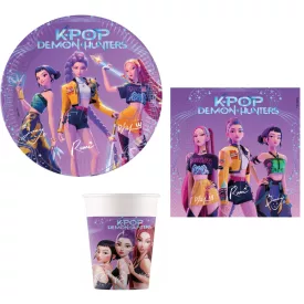   K-pop Démonvadászok Honmoon party szett 36 db-os 23 cm-es tányérral